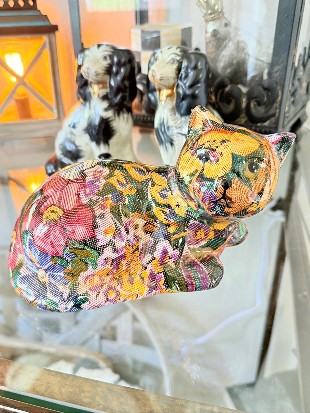 Vintage Joan Baker Patchwork Porcelain Cat - Picture 3 of 16